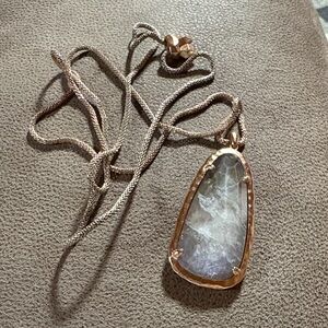 Kendra Scott Saylor Gray Illusion Rose Gold Necklace